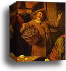 Signing of a Marriage Contract. Detail by Jan Steen, Canvas Print