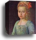 Portrait of Anna Lermontova at the Age of 5 by Grigory Ostrovsky, Canvas Print