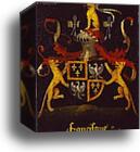 Francesco d'Este's Coat of Arms, the reverse side of the Portrait of Francesco d'Este by Rogier Van Der Weyden, Canvas Print