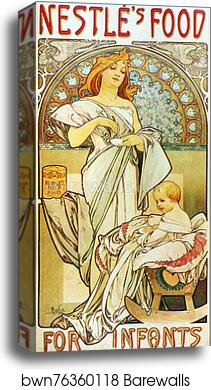 Nestle'S Food For Infants by Alphonse Mucha, Canvas Print
