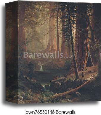 Giant Redwood Trees of California by Albert Bierstadt, Canvas Print