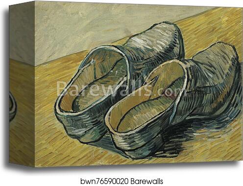 A pair of leather clogs by Vincent Van Gogh, Canvas Print A pair of leather clogs by Vincent Van Gogh, Canvas Print