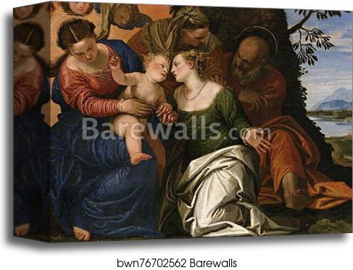 Mystic Marriage of Saint Catherine of Alexandria by Paolo Veronese, Canvas Print