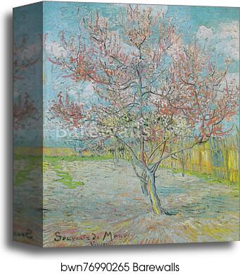 Flowering peach tree (Memory of Mauve) by Vincent Van Gogh, Canvas Print
