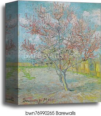 Flowering peach tree (Memory of Mauve) by Vincent Van Gogh, Canvas Print Flowering peach tree (Memory of Mauve) by Vincent Van Gogh, Canvas Print