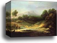 Mountain Landscape with Shepherd by Thomas Gainsborough, Canvas Print