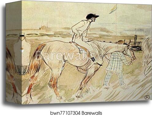 Is it Enough to Want Something Passionately? ("The Good Jockey") by Henri De Toulouse-Lautrec, Canvas Print