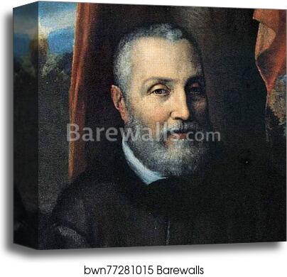 Portrait of Amilcare, Minerva and Asdrubale Anguissola. Detail by Sofonisba Anguissola, Canvas Print