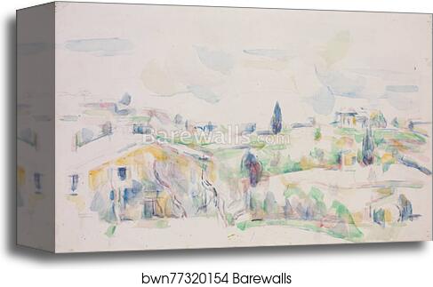 Landscape in Provence by Paul Cézanne, Canvas Print