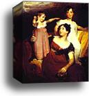 Lydia, Wife of Sir Thomas Acland, 10th Bart with Two of Their Children by Sir Thomas Lawrence, Canvas Print