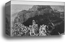 Close-in view of curred cliff, "Grand Canyon National Park," Arizona.  Photographs of National Parks and Monuments, compiled 1941 - 1942, documenting the period ca. 1933 - 1942 by Ansel Adams (1902-1984), Canvas Print