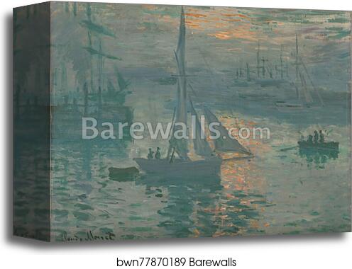 Sunrise (Marine) by Claude Monet, Canvas Print