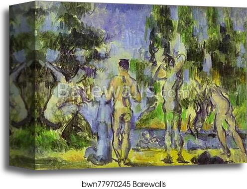 Bathers by Paul Cézanne, Canvas Print