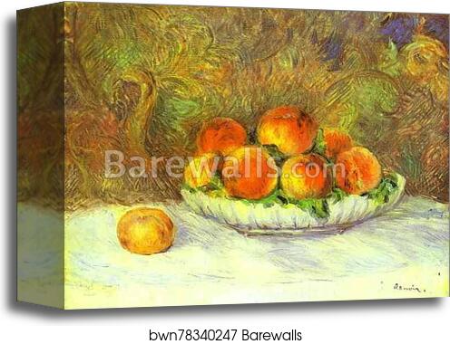 Still Life with Peaches by Pierre-Auguste Renoir, Canvas Print
