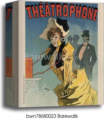 Théâtrophone by Jules Chéret, Canvas Print