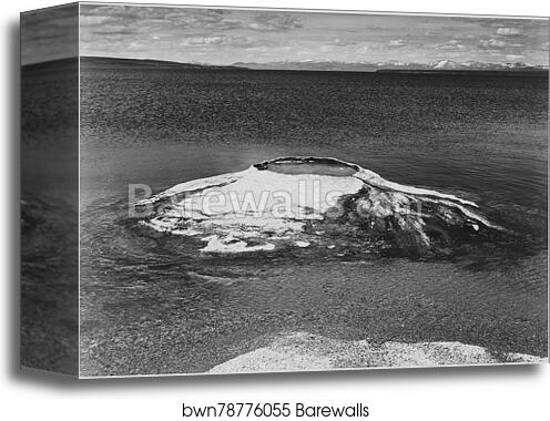 The Fishing Cone - Yellowstone Lake, Yellowstone National Park, Wyoming.  Photographs of National Parks and Monuments, compiled 1941 - 1942, documenting the period ca. 1933 - 1942 by Ansel Adams (1902-1984), Canvas Print