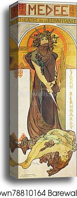 Medee by Alphonse Mucha, Canvas Print