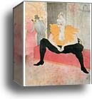 La Clownesse assise by Henri De Toulouse-Lautrec, Canvas Print
