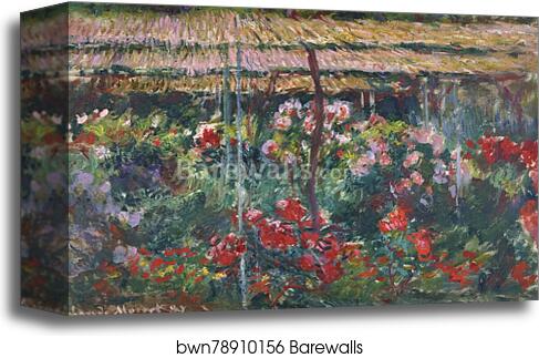 Peony Garden by Claude Monet, Canvas Print