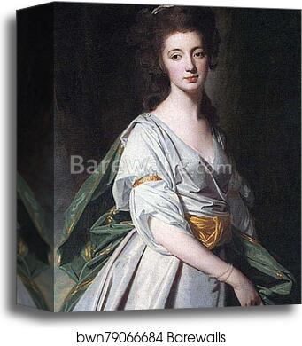 Mrs Thomas Scott Jackson. Detail by George Romney, Canvas Print