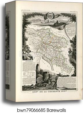 Dépt. de la Charente Inférieure (région de l'ouest) by Victor Jules Levasseur, Canvas Print