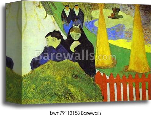 Women from Arles in the Public Garden, the Mistral by Paul Gauguin, Canvas Print