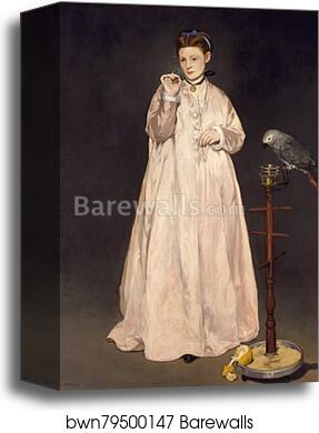 Young Lady in 1866 by Édouard Manet, Canvas Print
