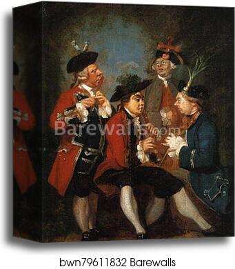 Sir Thomas Kennedy, James Caulfeild, Mr Ward and Mr Phelps by Sir Joshua Reynolds, Canvas Print Sir Thomas Kennedy, James Caulfeild, Mr Ward and Mr Phelps by Sir Joshua Reynolds, Canvas Print