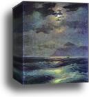 View of the Sea by Moonlight by Ivan Aivazovsky, Canvas Print