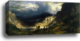 A Storm in the Rocky Mountains, Mt. Rosalie by Albert Bierstadt, Canvas Print
