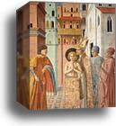 Renunciation of Worldly Goods and The Bishop of Assisi Dresses St. Francis by Benozzo Gozzoli, Canvas Print