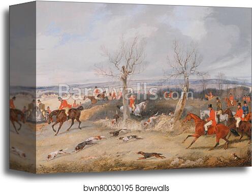 Hunting Scene: In Full Cry by Henry Thomas Alken, Canvas Print