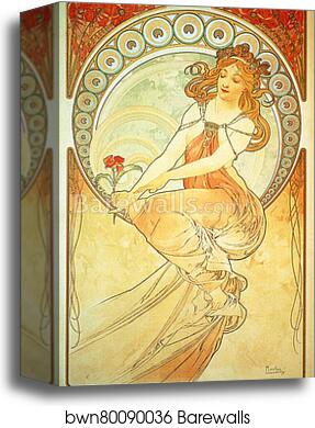 Painting by Alphonse Mucha, Canvas Print