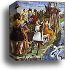 Triumph of Venus. Detail from "April" from the Cycle of the Months by Francesco Del Cossa, Canvas Print