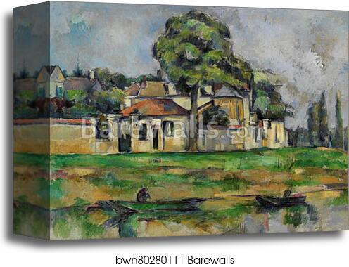 Banks of the Marne by Paul Cézanne, Canvas Print