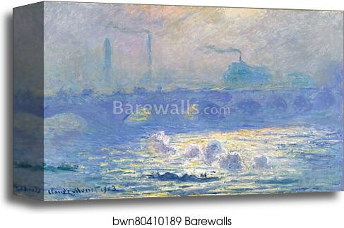 Waterloo Bridge by Claude Monet, Canvas Print