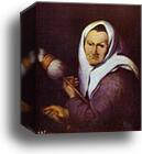 Old Woman with a Distaff by Bartolomé Esteban Murillo, Canvas Print