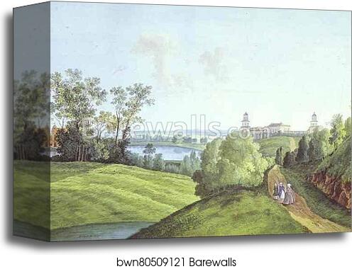 View of the Farmyard in the Tsarskoye Selo by Semion Shchedrin, Canvas Print