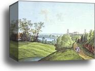 View of the Farmyard in the Tsarskoye Selo by Semion Shchedrin, Canvas Print