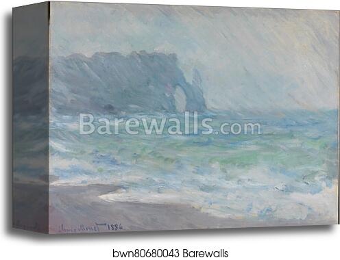 Regnvær, Etretat by Claude Monet, Canvas Print