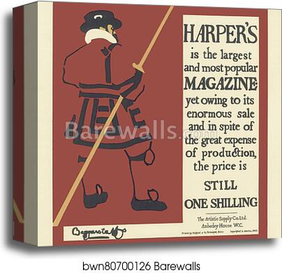 La revue "Harper's Magazine" by William Nicholson, Canvas Print La revue "Harper's Magazine" by William Nicholson, Canvas Print
