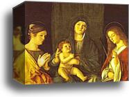 Madonna and Child between SS. Catherine and Ursula by Giovanni Bellini, Canvas Print