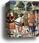 Procession of the Magus Caspar. Detail by Benozzo Gozzoli, Canvas Print