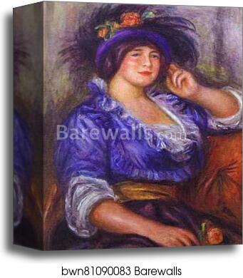 Young Girl with a Rose (Mme. Colonna Romano) by Pierre-Auguste Renoir, Canvas Print