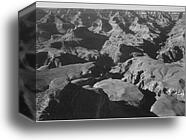 Canyon and ravine, "Grand Canyon National Park," Arizona.  Photographs of National Parks and Monuments, compiled 1941 - 1942, documenting the period ca. 1933 - 1942 by Ansel Adams (1902-1984), Canvas Print