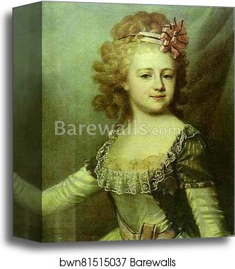 Portrait of Grand Duchess Alexandra Pavlovna as a Child by Dmitry Levitzky, Canvas Print