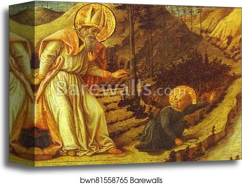 Vision of St. Augustine by Fra Filippo Lippi, Canvas Print