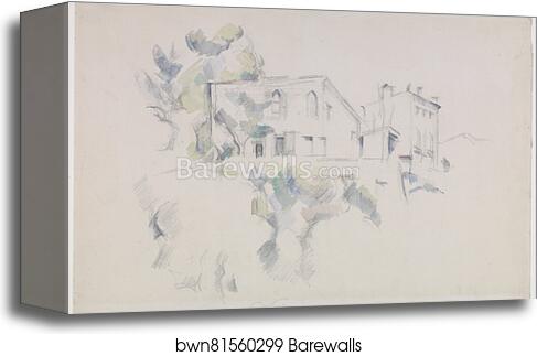 View of the Château Noir by Paul Cézanne, Canvas Print