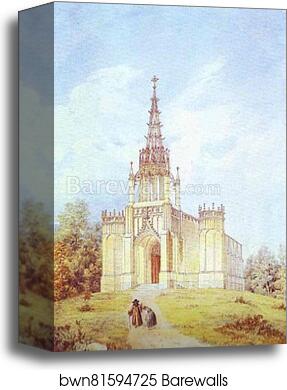 Church of St. Catherine in Pargolovo by Alexander Brulloff, Canvas Print