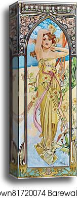 Day Break by Alphonse Mucha, Canvas Print